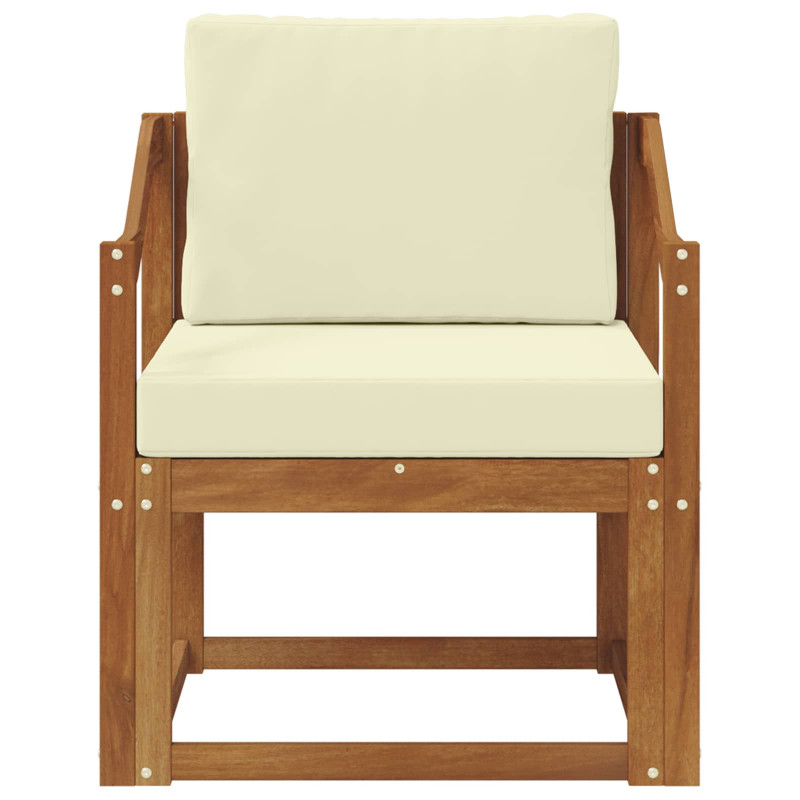 Sofa na zewnątrz Lite drewno akacjowe i poliester Naturalny