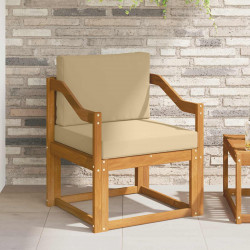 Sofa na zewnątrz Lite drewno akacjowe i poliester Naturalny