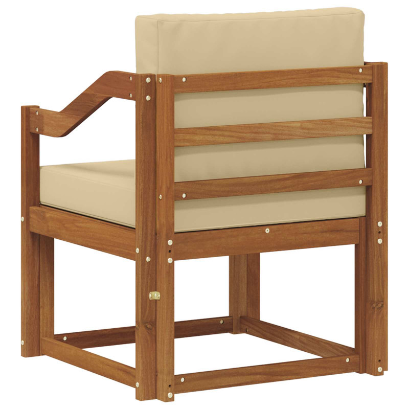 Sofa na zewnątrz Lite drewno akacjowe i poliester Naturalny