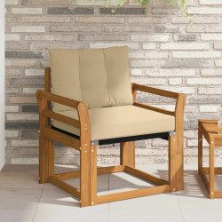 Sofa na zewnątrz Drewno akacji i tekstylen Naturalny