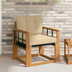 Sofa na zewnątrz Drewno akacji i tekstylen Naturalny