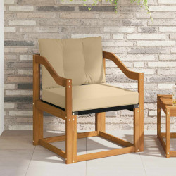 Sofa na zewnątrz Drewno akacji i tekstylen Naturalny