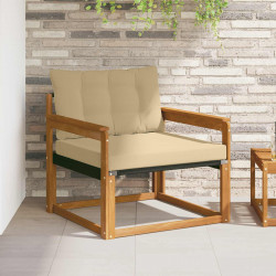 Zestaw sof na zewnątrz Drewno akacji i tekstylen Naturalny