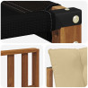 Zestaw sof na zewnątrz Drewno akacji i tekstylen Naturalny