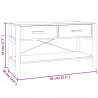 Szafka pod TV, czarna, 82x38x45 cm, materiał drewnopochodny