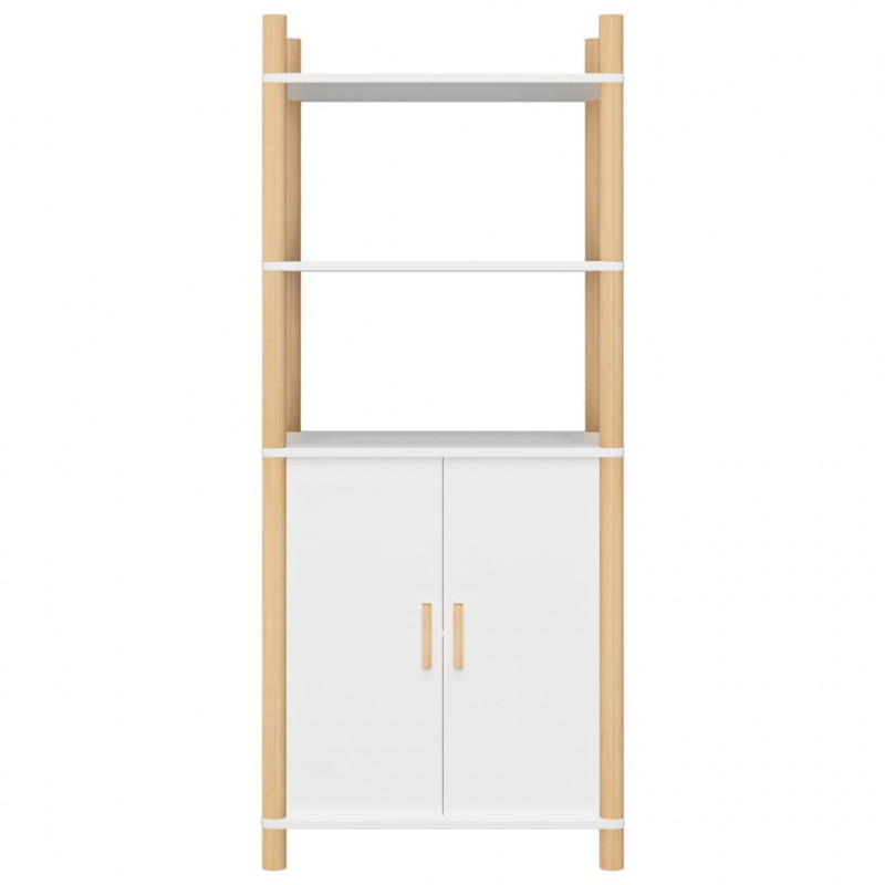 Wysoka szafka, biała, 60x40x141 cm, materiał drewnopochodny