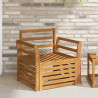Zestaw sof na zewnątrz Naturalny 75,5 x 63 x 73 cm