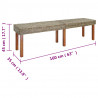 ławka Naturalny 160 x 35 x 45 cm Drewno z mango