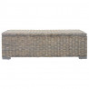Skrzynia, szara, 110 cm, naturalny rattan kubu i drewno mahoniowe