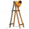 Lampa podłogowa, kolorowa, E27, lite drewno mango