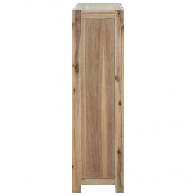 Regał na książki z 4 półkami 80x30x110 cm, lite drewno akacjowe