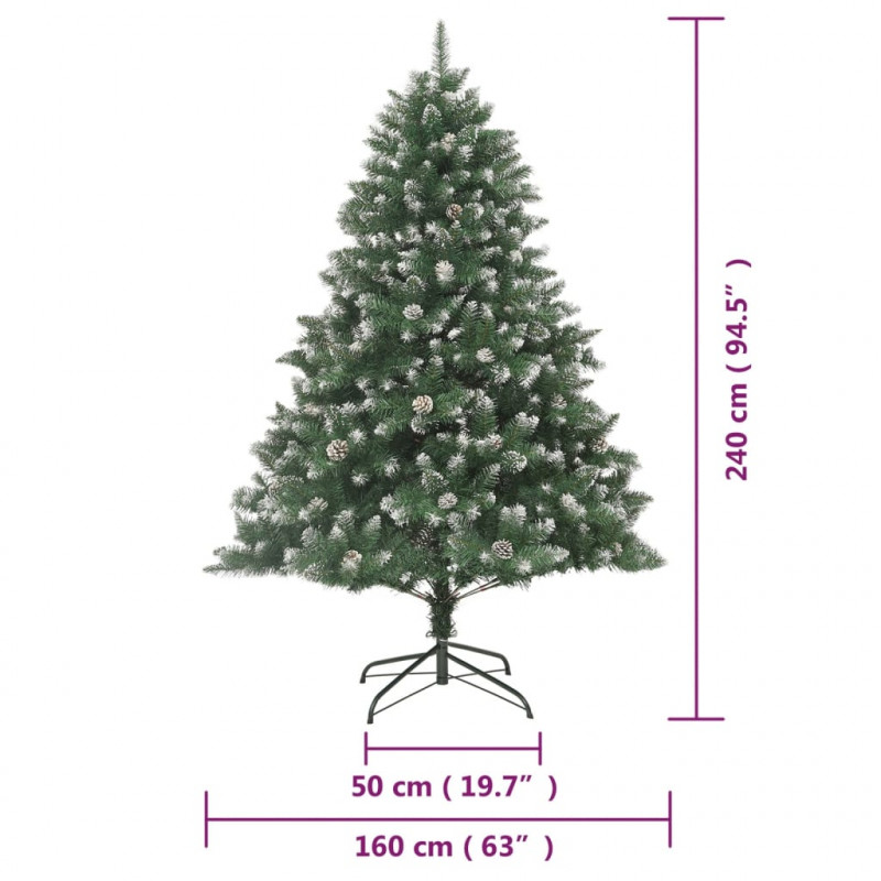 Sztuczna choinka ze stojakiem, 240 cm, PVC