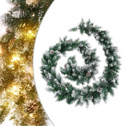 Świąteczna girlanda z lampkami LED, zielona, 5,2 m, PVC
