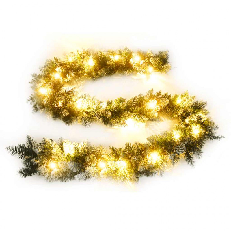 Świąteczna girlanda z lampkami LED, zielona, 5,2 m, PVC