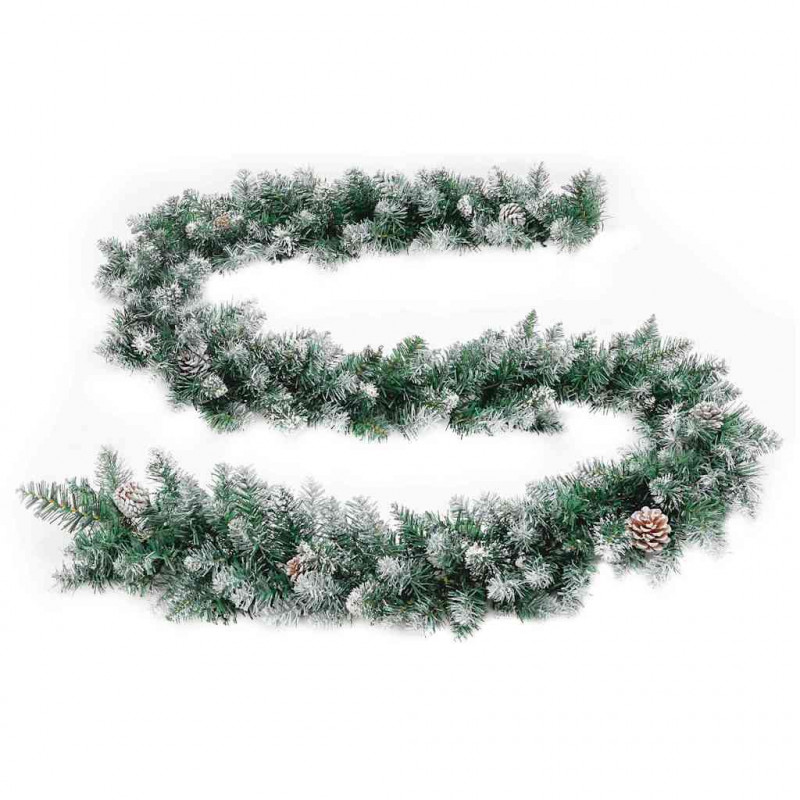 Świąteczna girlanda z lampkami LED, zielona, 5,2 m, PVC