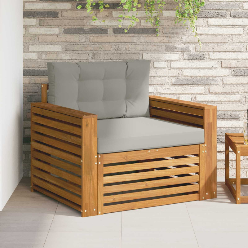 Zestaw sof na zewnątrz Lite drewno akacjowe i poliester