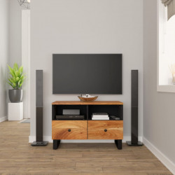 Szafka pod telewizor, 70x33x46 cm, lite drewno akacjowe