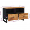 Szafka pod telewizor, 70x33x46 cm, lite drewno akacjowe