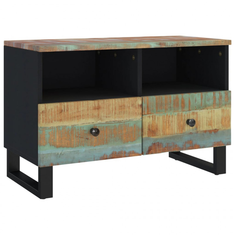 Szafka pod telewizor, 70x33x46 cm, lite drewno z odzysku