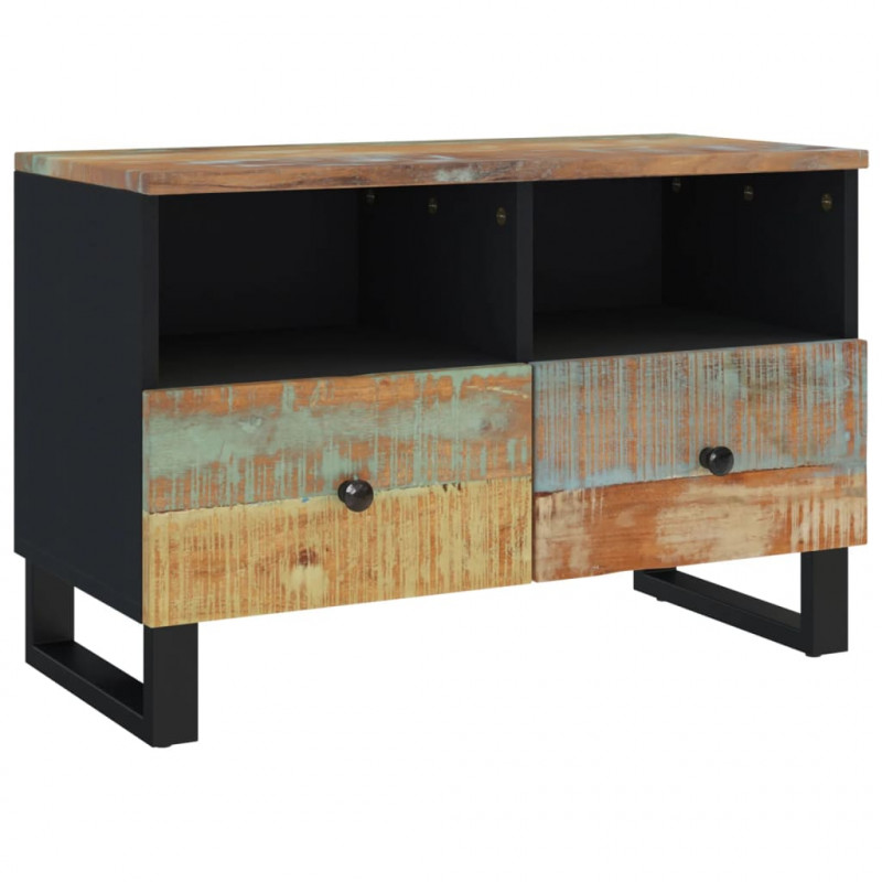Szafka pod telewizor, 70x33x46 cm, lite drewno z odzysku