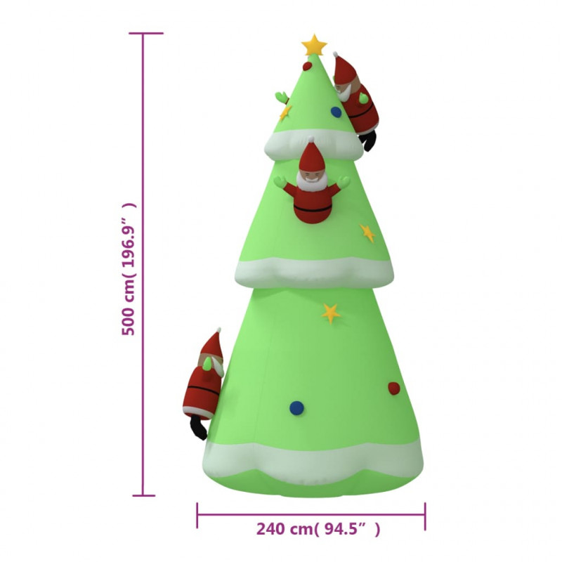 Nadmuchiwana choinka z LED, 500 cm