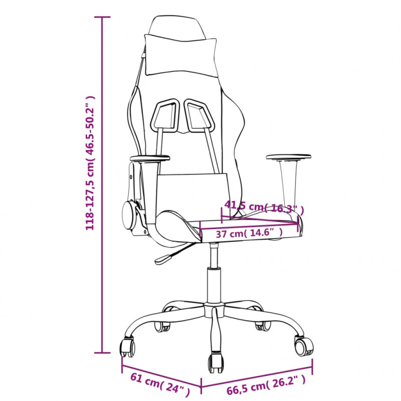 Masujący fotel gamingowy, czarno-pomarańczowy, sztuczna skóra