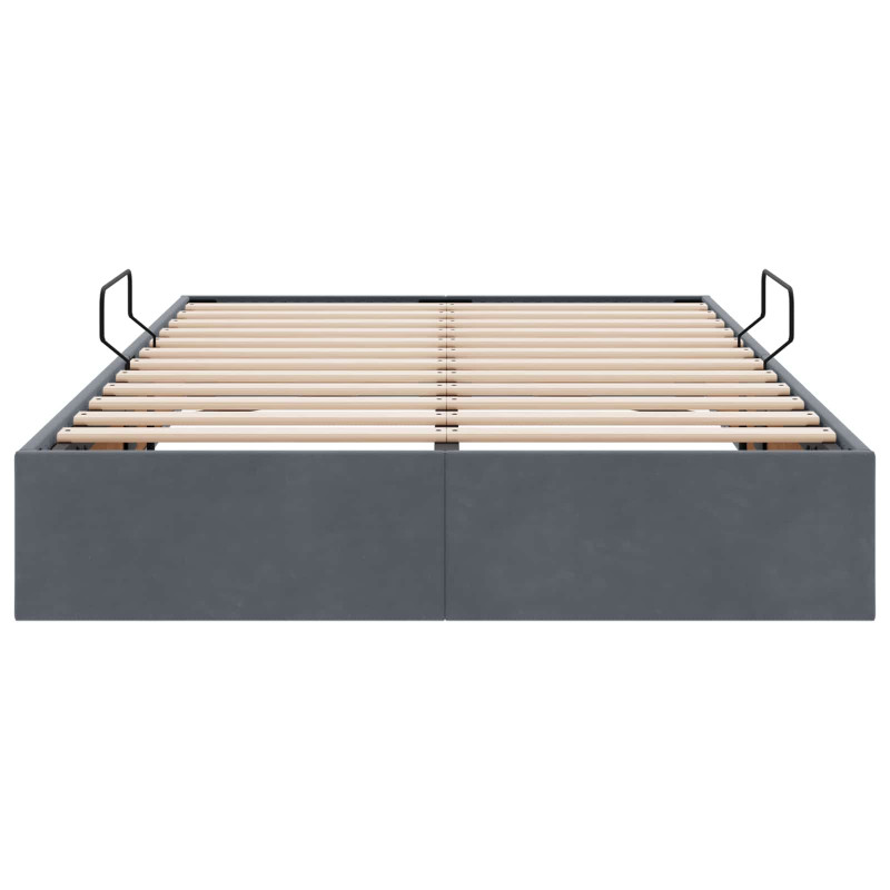 Łóżko z miejscem do przechowywania Ciemnoszary 120 x 190 cm