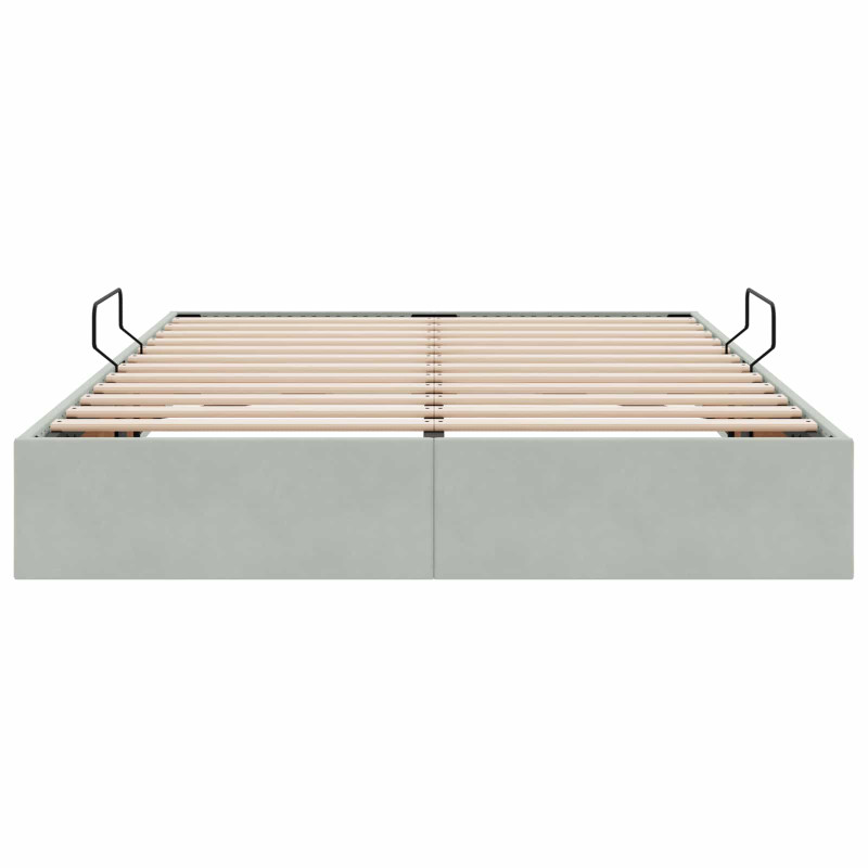 Łóżko z miejscem do przechowywania Jasnoszary 140 x 200 cm