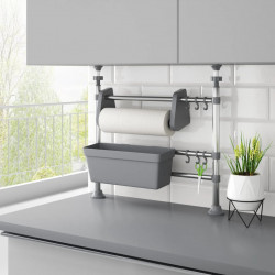 Regulowany organizer kuchenny, aluminiowy