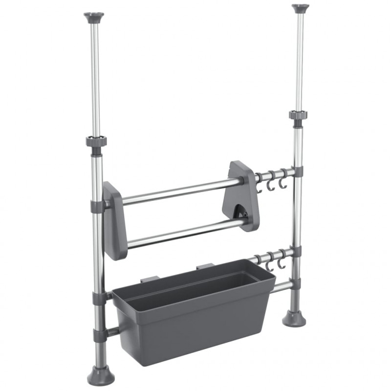 Regulowany organizer kuchenny, aluminiowy