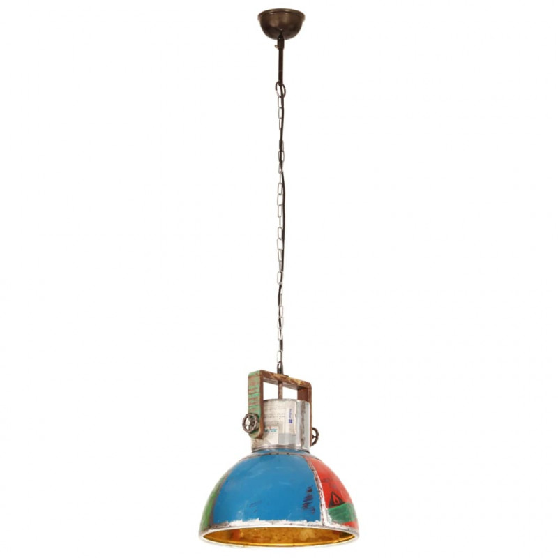 Industrialna lampa wisząca, 25 W, kolorowa, okrągła, 40 cm, E27