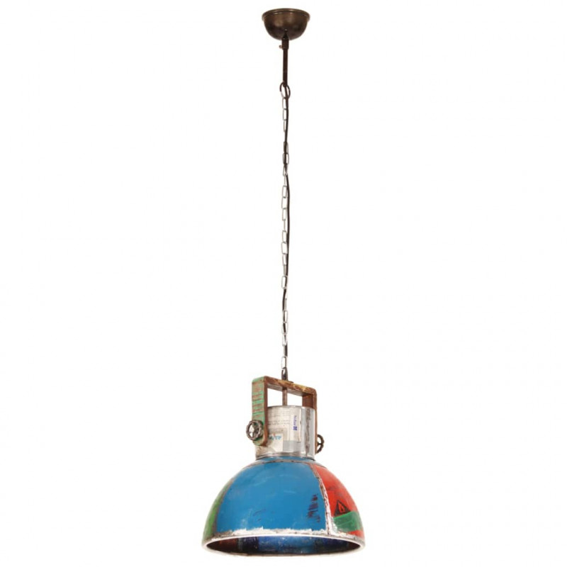 Industrialna lampa wisząca, 25 W, kolorowa, okrągła, 40 cm, E27