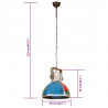 Industrialna lampa wisząca, 25 W, kolorowa, okrągła, 40 cm, E27