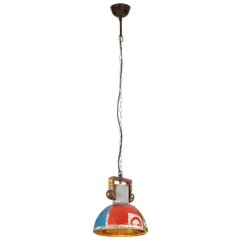 Industrialna lampa wisząca, 25 W, kolorowa, okrągła, 30 cm, E27