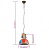 Industrialna lampa wisząca, 25 W, kolorowa, okrągła, 30 cm, E27