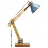 Industrialna lampka biurkowa, kolorowa, okrągła, 23x18x95 cm