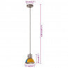 Industrialna lampa wisząca, 25 W, kolorowa, okrągła, 17 cm, E27
