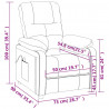 Fotel z masażem, brązowy, obity tkaniną