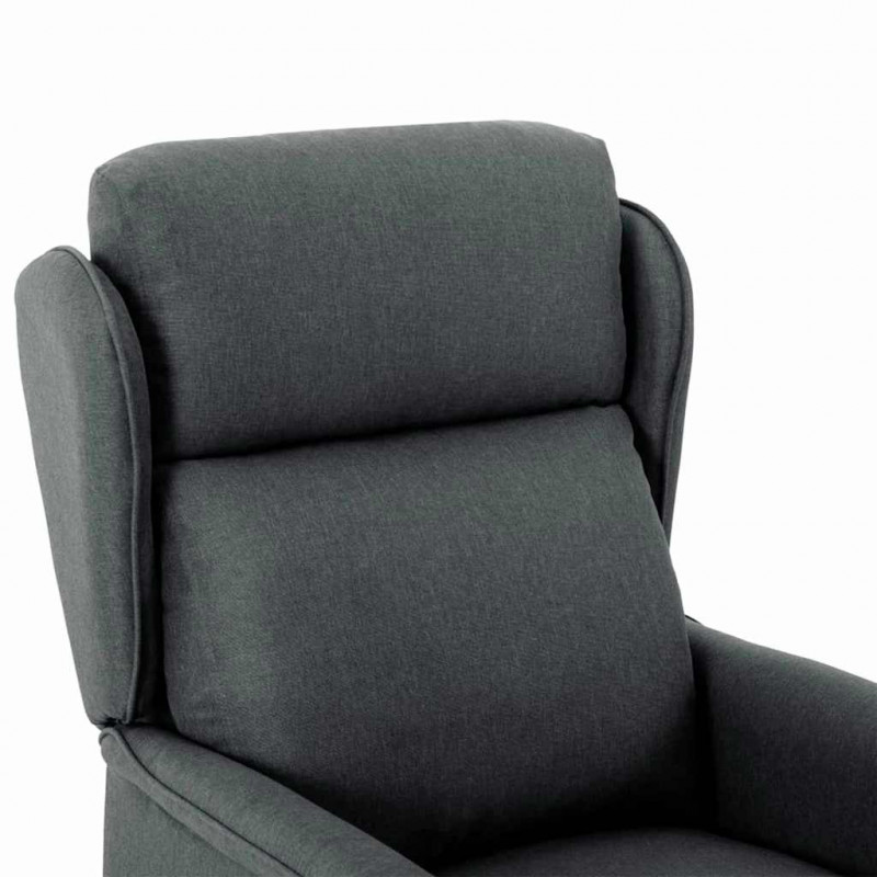 Fotel do masażu Ciemnoszary 93.5 x 67.5 x 101.5 cm tkanina