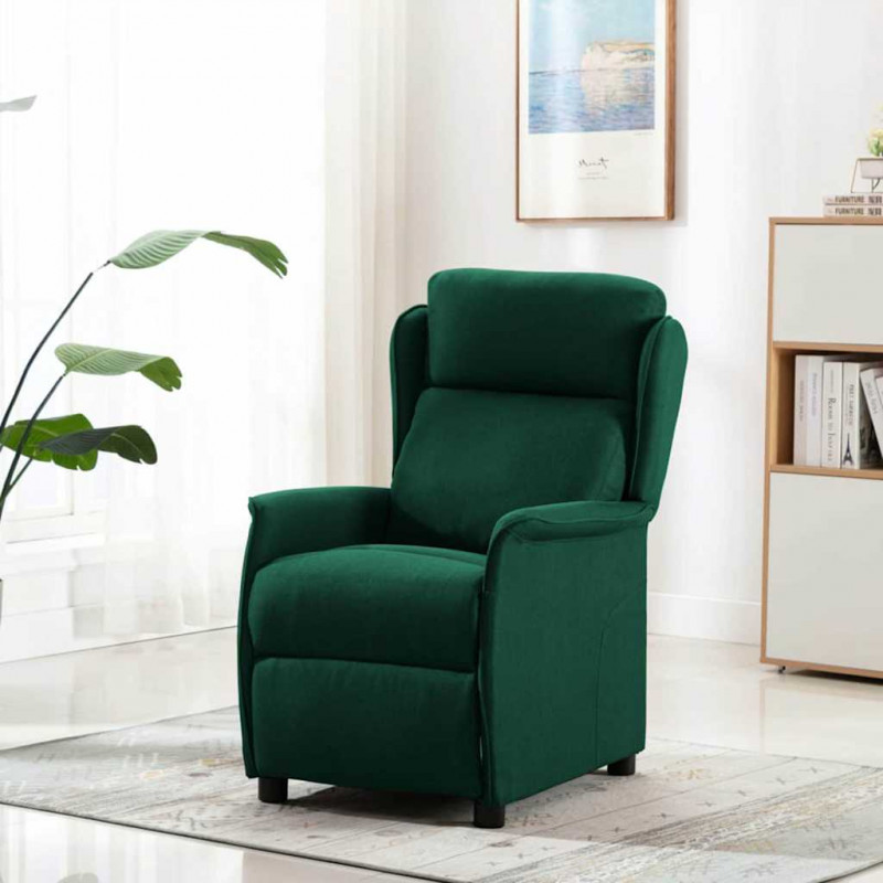 Fotel do masażu Ciemna zieleń 93.5 x 67.5 x 101.5 cm tkanina