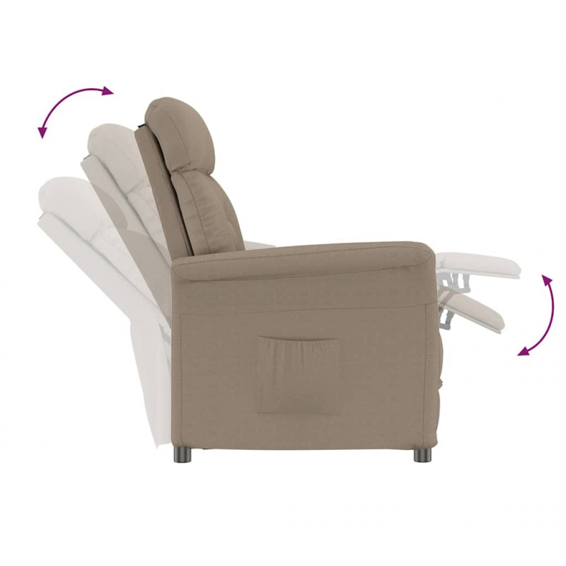 fotel Ciemnoszary 96,5 x 70,5 x 95 cm Mikrofibra