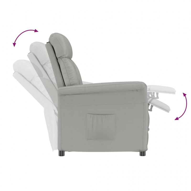 fotel Jasnoszary 96,5 x 70,5 x 95 cm Mikrofibra