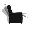 fotel Czarny 96,5 x 70,5 x 95 cm Mikrofibra