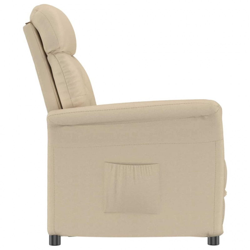 fotel Kremowy 96,5 x 70,5 x 95 cm Mikrofibra