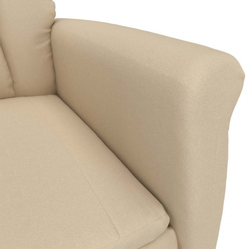 fotel Kremowy 96,5 x 70,5 x 95 cm Mikrofibra