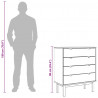Komoda OTTA, 76,5x39,5x90 cm, lite drewno sosnowe