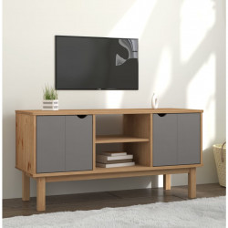 Szafka pod TV OTTA, brązowo-szara 113,5x43x57 cm, sosna