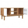 Szafka pod TV OTTA, brązowo-biała 113,5x43x57 cm, sosna