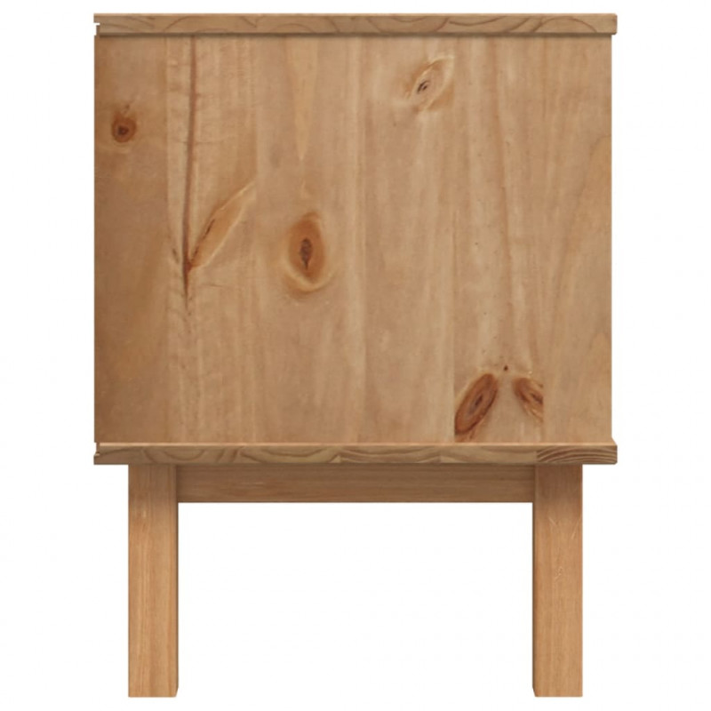 Szafka pod TV OTTA, brązowo-biała 113,5x43x57 cm, sosna