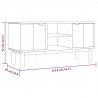 Szafka pod TV OTTA, brązowo-biała 113,5x43x57 cm, sosna